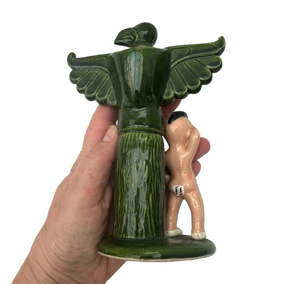 Vintage Native American Indian Totem Candle Holder - Picture 3 of 6